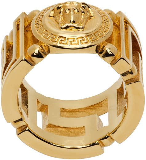 versace anella metallo unisex ring|Versace rings for women.